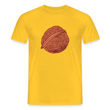 walnuts walnuss veggie gemuese fruits6 - Männer T-Shirt - Gelb - Vorne - AI Model Male 178 dark (178cm)