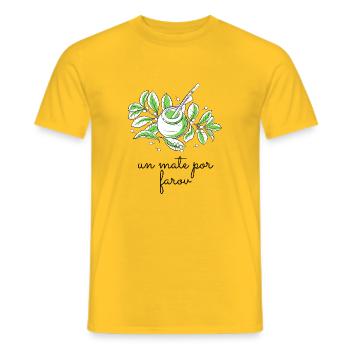 Un mate por favor ! Mate Tea South America Drink - Men's T-Shirt - yellow - Front - AI Model Male 178 dark (178cm)