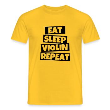 Cadeaux de violon Joueur de violon drôle de dicton - T-shirt homme - jaune - Devant - AI Model Male 178 dark (178cm)