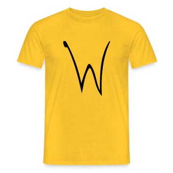 Das W - Männer T-Shirt - Gelb - Vorne - AI Model Male 178 dark (178cm)