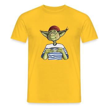 Korrigan breizh - T-shirt homme - jaune - Devant - AI Model Male 178 dark (178cm)