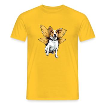 Billy le chien papillon - T-shirt homme - jaune - Devant - AI Model Male 178 dark (178cm)