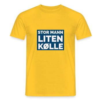 grand homme petit club - T-shirt homme - jaune - Devant - AI Model Male 178 dark (178cm)
