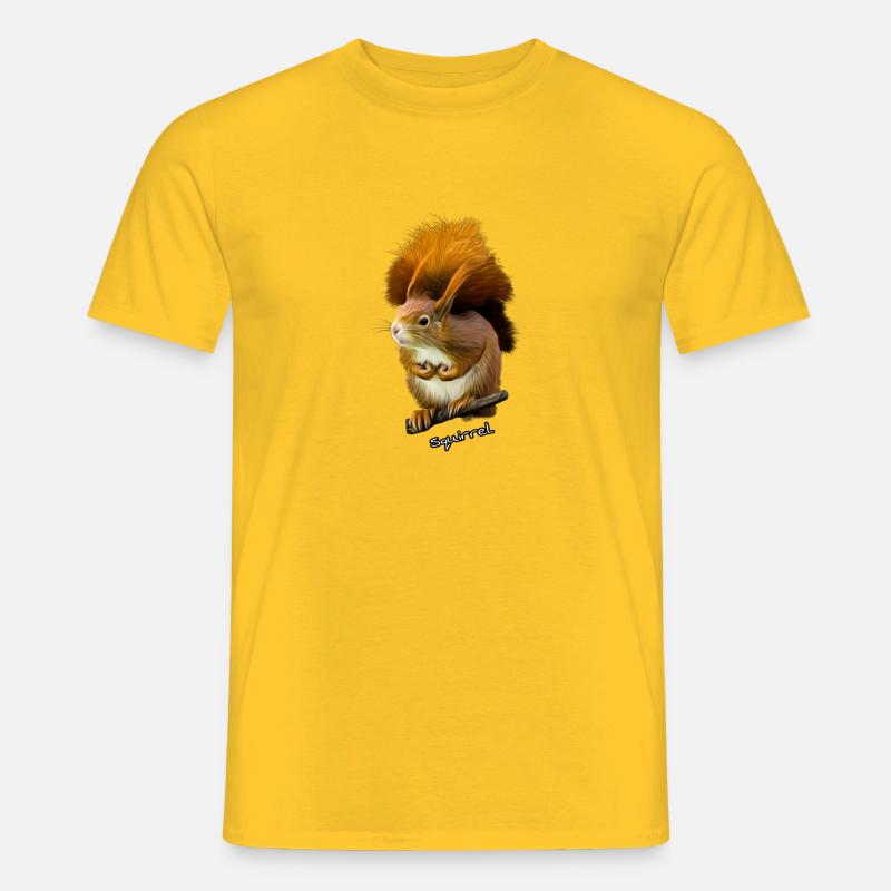 Eichhörnchen, Squirrel , süsses Eichhörnchen - Männer T-Shirt - Gelb