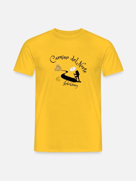 Jakobsweg - Camino del Norte - Nordküstenweg - Mænd T-shirt - gul