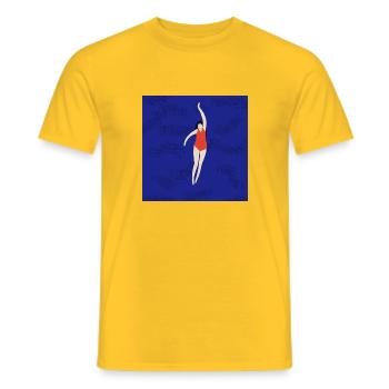 Nageuse délicate - T-shirt homme - jaune - Devant - AI Model Male 178 dark (178cm)