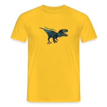 T-Rex - Männer T-Shirt - Gelb - Vorne - AI Model Male 178 dark (178cm)