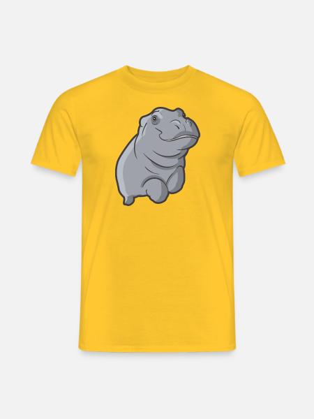 Hippo Hippopotamus Hippopotamus Hippopotamus - Men's T-Shirt - yellow
