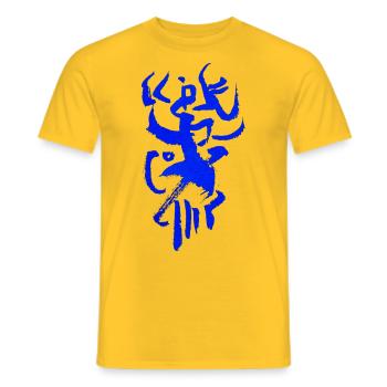 Tusche Tribal - Männer T-Shirt - Gelb - Vorne - AI Model Male 178 dark (178cm)