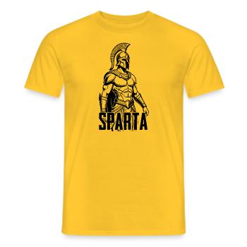 Sparta I - Men's T-Shirt - yellow - Front - AI Model Male 178 dark (178cm)