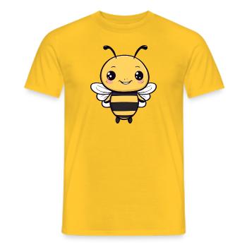 Biene - Männer T-Shirt - Gelb - Vorne - AI Model Male 178 dark (178cm)