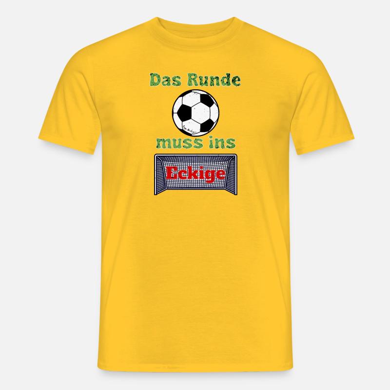 Das Runde muss ins Eckige - Männer T-Shirt - Gelb