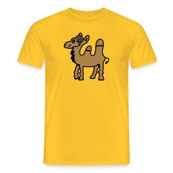 Camel - Men's T-Shirt - yellow - Front - AI Model Male 178 dark (178cm)