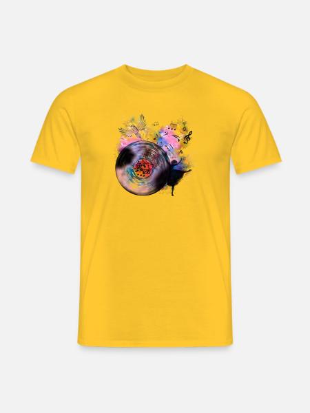 Vinyle Vinyl Art Design - T-shirt homme - jaune