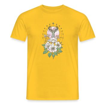 Majestätischer und anmutiger Hirsch - Männer T-Shirt - Gelb - Vorne - AI Model Male 178 dark (178cm)
