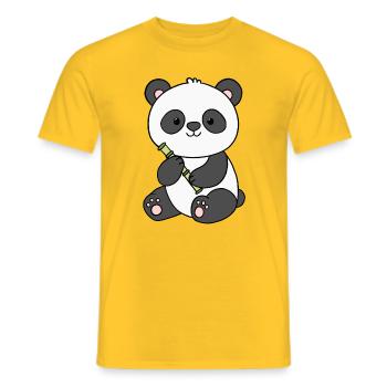 Panda Panda Bear - Men's T-Shirt - yellow - Front - AI Model Male 178 dark (178cm)