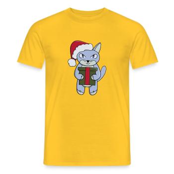 A gift from Santa Claus - Men's T-Shirt - yellow - Front - AI Model Male 178 dark (178cm)