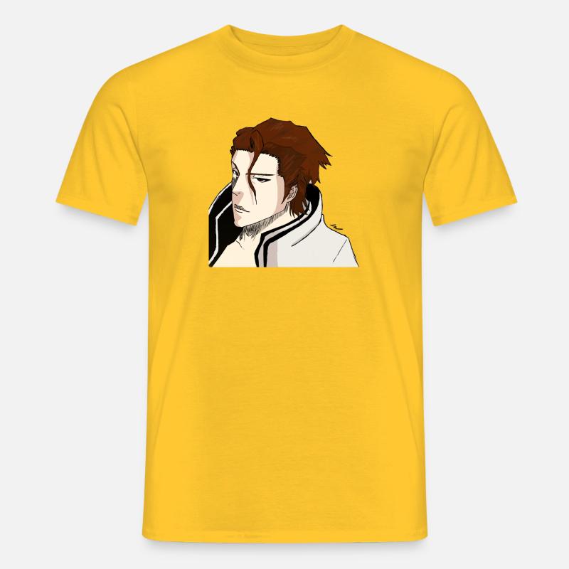 [BLEACH] Aizen Sosuke Design - Männer T-Shirt - Gelb