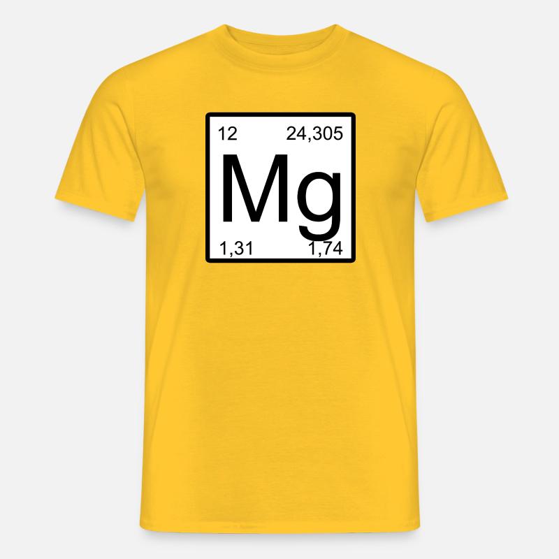 Magnesium Element Design Tee - Männer T-Shirt - Gelb