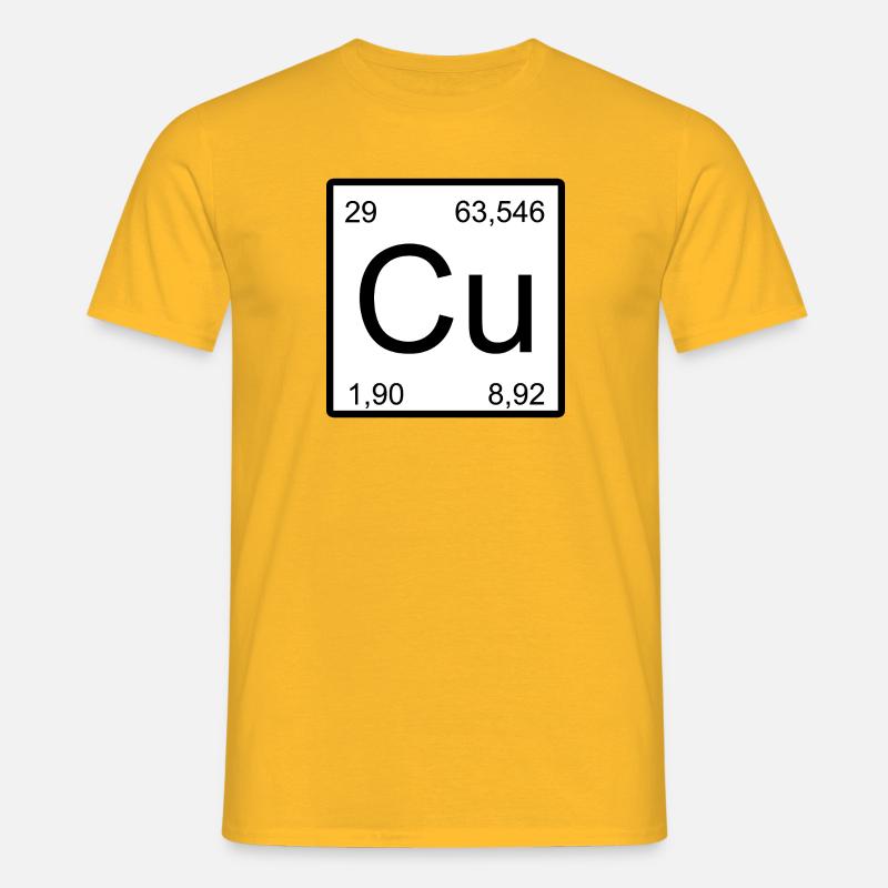 Kupfer Element Stil - Männer T-Shirt - Gelb