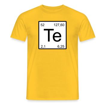 Te Element Minimal Typography - Men's T-Shirt - yellow - Front - AI Model Male 178 dark (178cm)