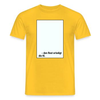 Rest KI - Männer T-Shirt - Gelb - Vorne - AI Model Male 178 dark (178cm)