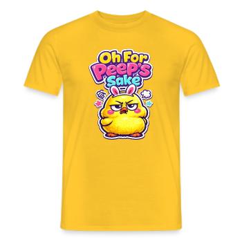 Happy Easter Easter Chick Vintage - Men's T-Shirt - yellow - Front - AI Model Male 178 dark (178cm)
