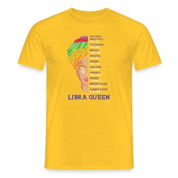 Zodiac sign Libra - Men's T-Shirt - yellow - Front - AI Model Male 178 dark (178cm)