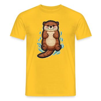 Always let yourself drift - Men's T-Shirt - yellow - Front - AI Model Male 178 dark (178cm)