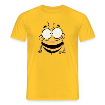 L’abeille gaie - T-shirt homme - jaune - Devant - AI Model Male 178 dark (178cm)