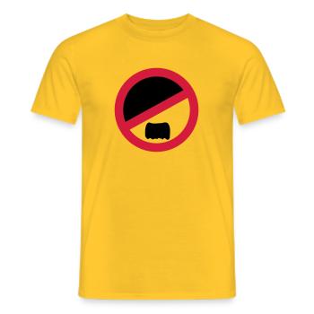 Nope - does not have to be! - Men's T-Shirt - yellow - Front - AI Model Male 178 dark (178cm)