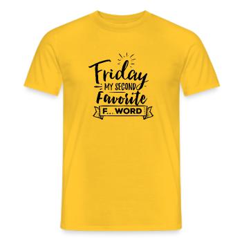 Friday My Second Favorite F Word - Männer T-Shirt - Gelb - Vorne - AI Model Male 178 dark (178cm)