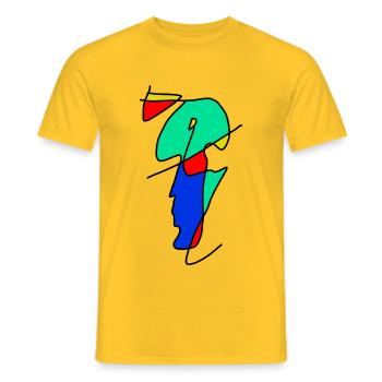 Kunst - Männer T-Shirt - Gelb - Vorne - AI Model Male 178 dark (178cm)