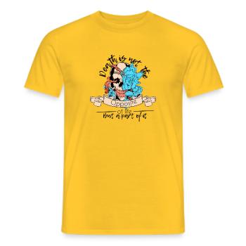 Death is not the opposite of life but a part of it - Men's T-Shirt - yellow - Front - AI Model Male 178 dark (178cm)