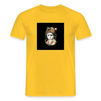 Krishna - T-shirt homme - jaune - Devant - AI Model Male 178 dark (178cm)