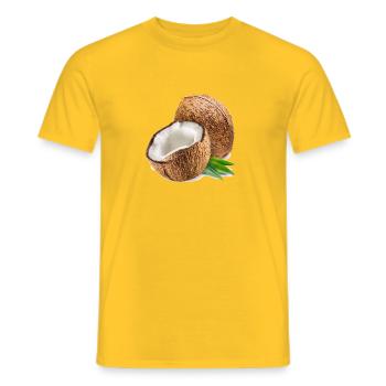 kokosnuss - Männer T-Shirt - Gelb - Vorne - AI Model Male 178 dark (178cm)