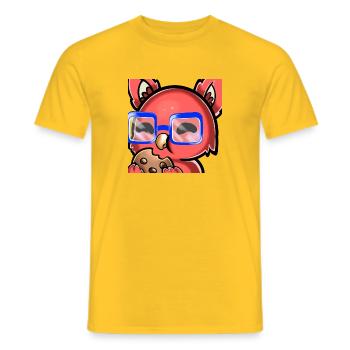 Chaoscookie Nom - Männer T-Shirt - Gelb - Vorne - AI Model Male 178 dark (178cm)
