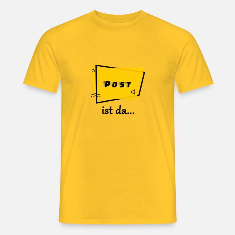 Post ist da - Männer T-Shirt - Gelb