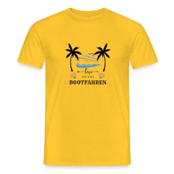Ich Will Bootfahren - Männer T-Shirt - Gelb - Vorne - AI Model Male 178 dark (178cm)