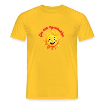 You are my sunshine message gentil et positif 2 - T-shirt homme - jaune - Devant - AI Model Male 178 dark (178cm)