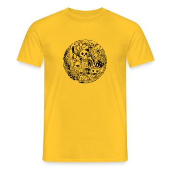 Halloween T-Shirt - Männer T-Shirt - Gelb - Vorne - AI Model Male 178 dark (178cm)