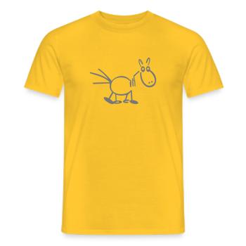 Cheval Horse 01 - T-shirt homme - jaune - Devant - AI Model Male 178 dark (178cm)
