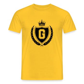 wappen G Krone - Männer T-Shirt - Gelb - Vorne - AI Model Male 178 dark (178cm)