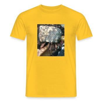 Hermit crab - Men's T-Shirt - yellow - Front - AI Model Male 178 dark (178cm)