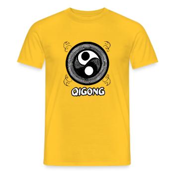 Qigong Méditation Tai Arts Martiaux Taoïsme 4 - T-shirt homme - jaune - Devant - AI Model Male 178 dark (178cm)