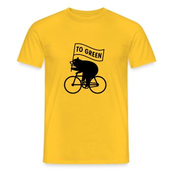 To Green - Männer T-Shirt - Gelb - Vorne - AI Model Male 178 dark (178cm)