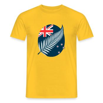 New Zealand Aotearoa Kiwi 6 - Men's T-Shirt - yellow - Front - AI Model Male 178 dark (178cm)