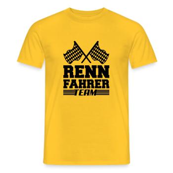 rennfahrer team - Männer T-Shirt - Gelb - Vorne - AI Model Male 178 dark (178cm)