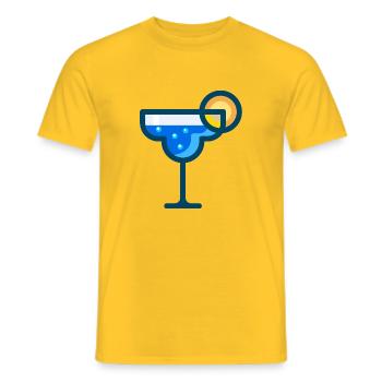 martini Cocktail bartender barkeeper bar - Männer T-Shirt - Gelb - Vorne - AI Model Male 178 dark (178cm)