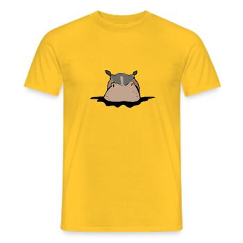 Hippo - T-shirt homme - jaune - Devant - AI Model Male 178 dark (178cm)